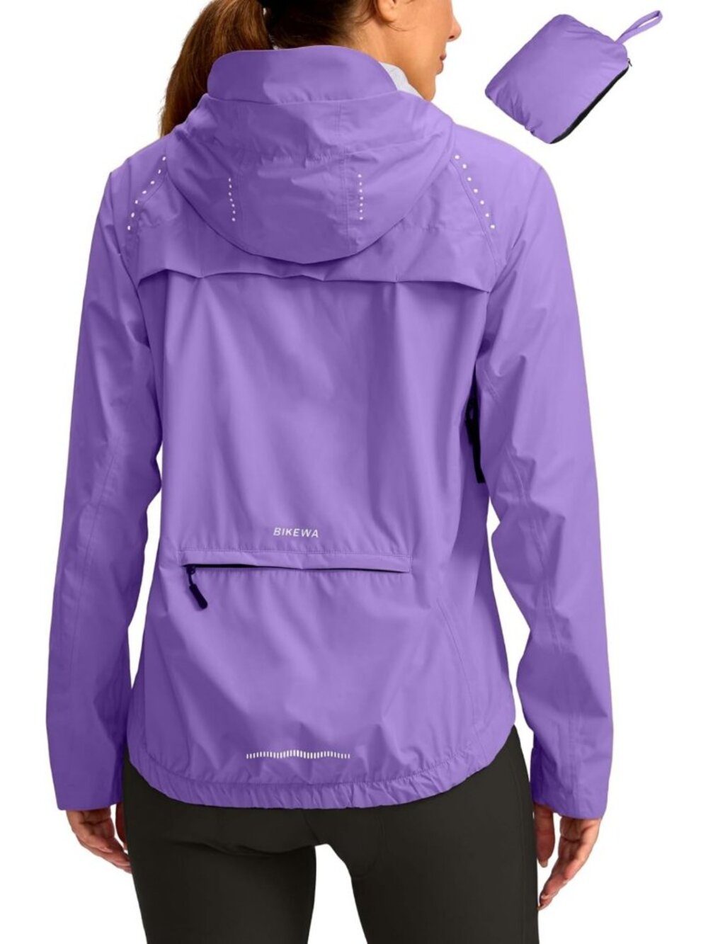Lightweight Waterproof Cycling Rain Jacket | Windbreaker, Packable, Reflective